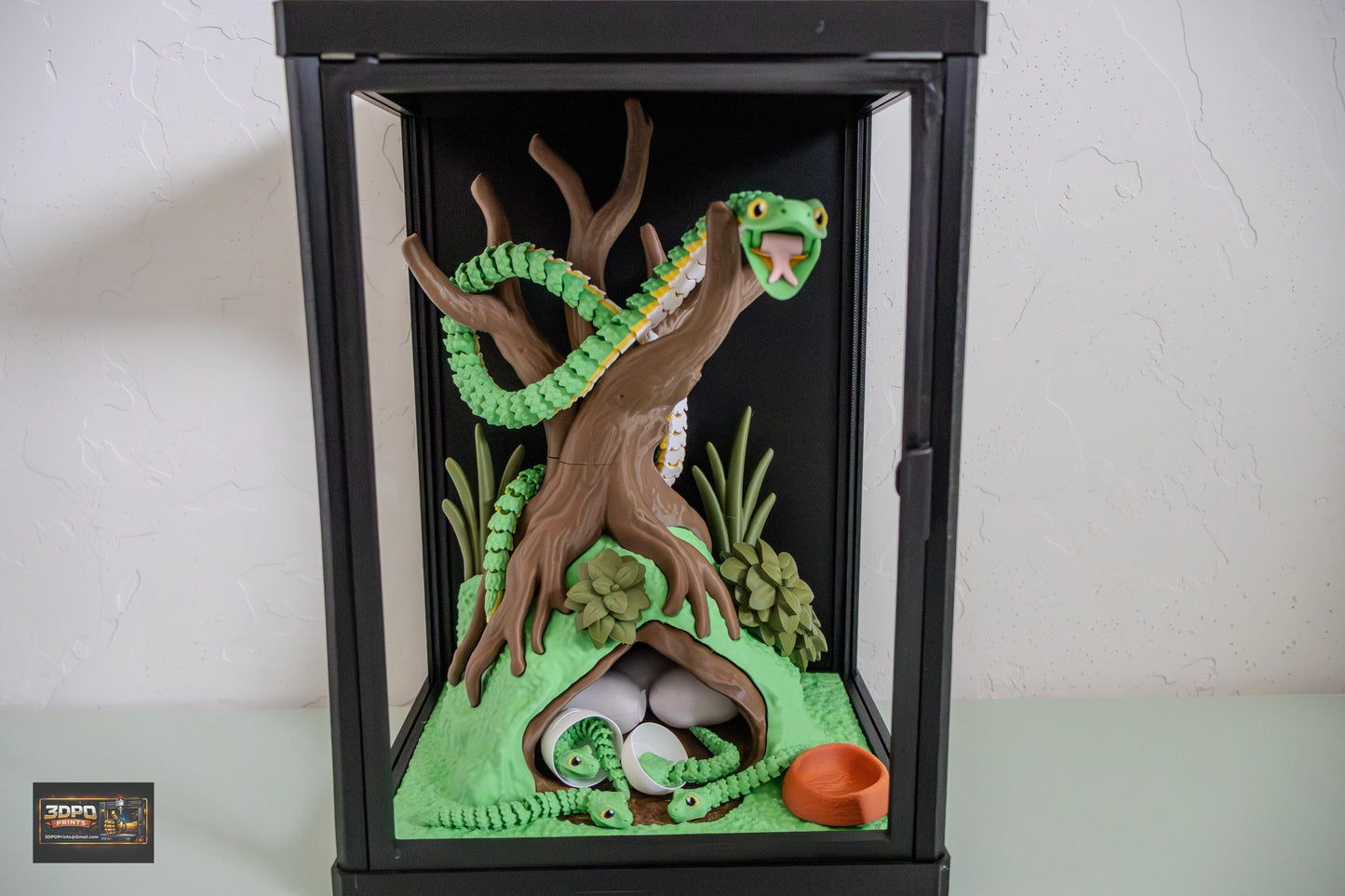 Enchanted Forest Snake & Hatchling Surprise β 3D Printed Articulated Display