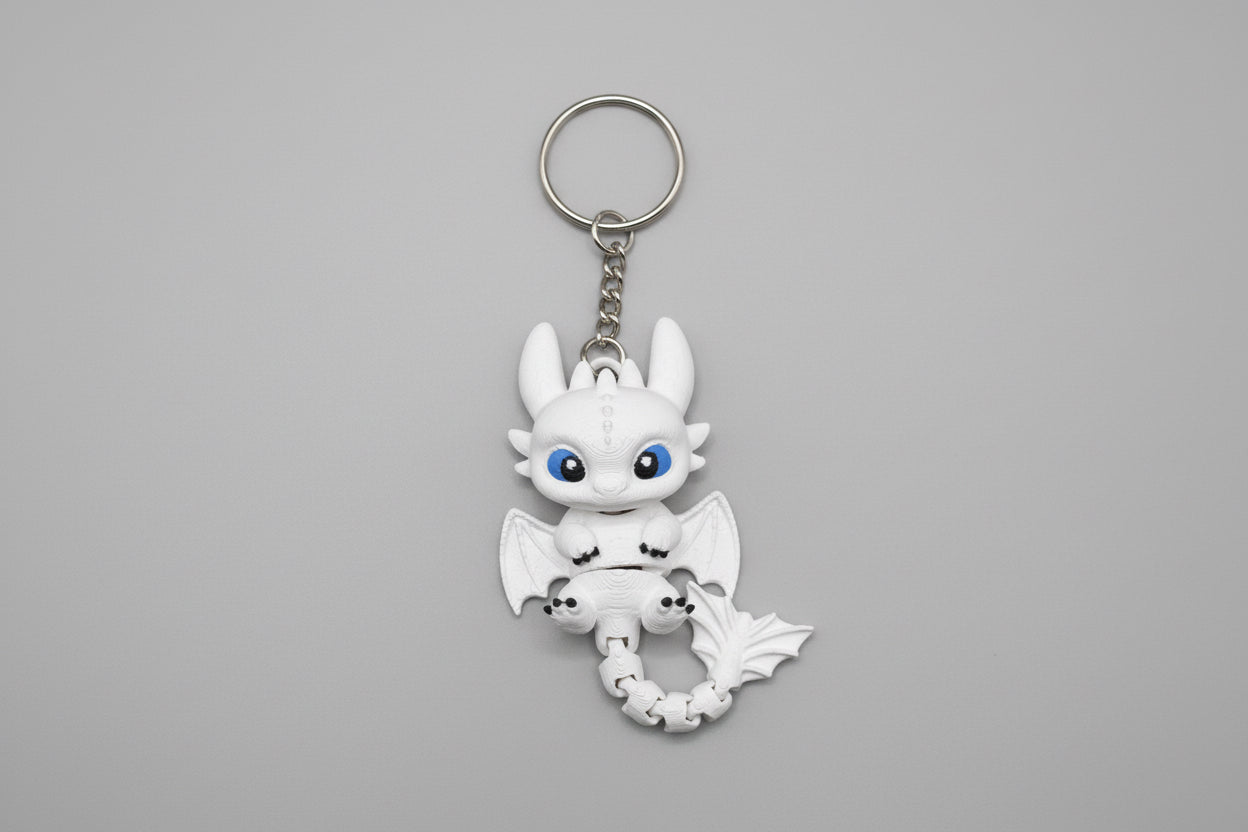 Night & Light Fury Duo Keychain Set β Cute Dragon Couple Keychains ππ€π€