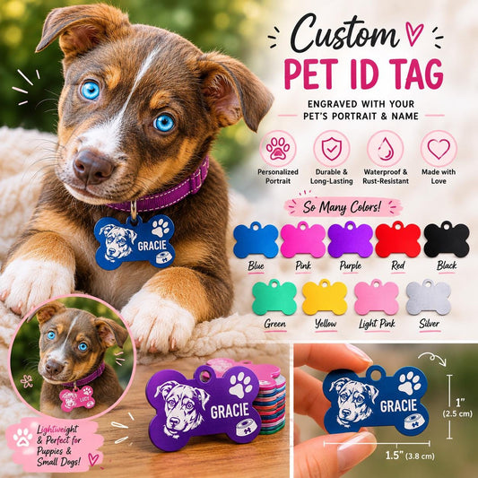 Pet ID Portrait Engraving