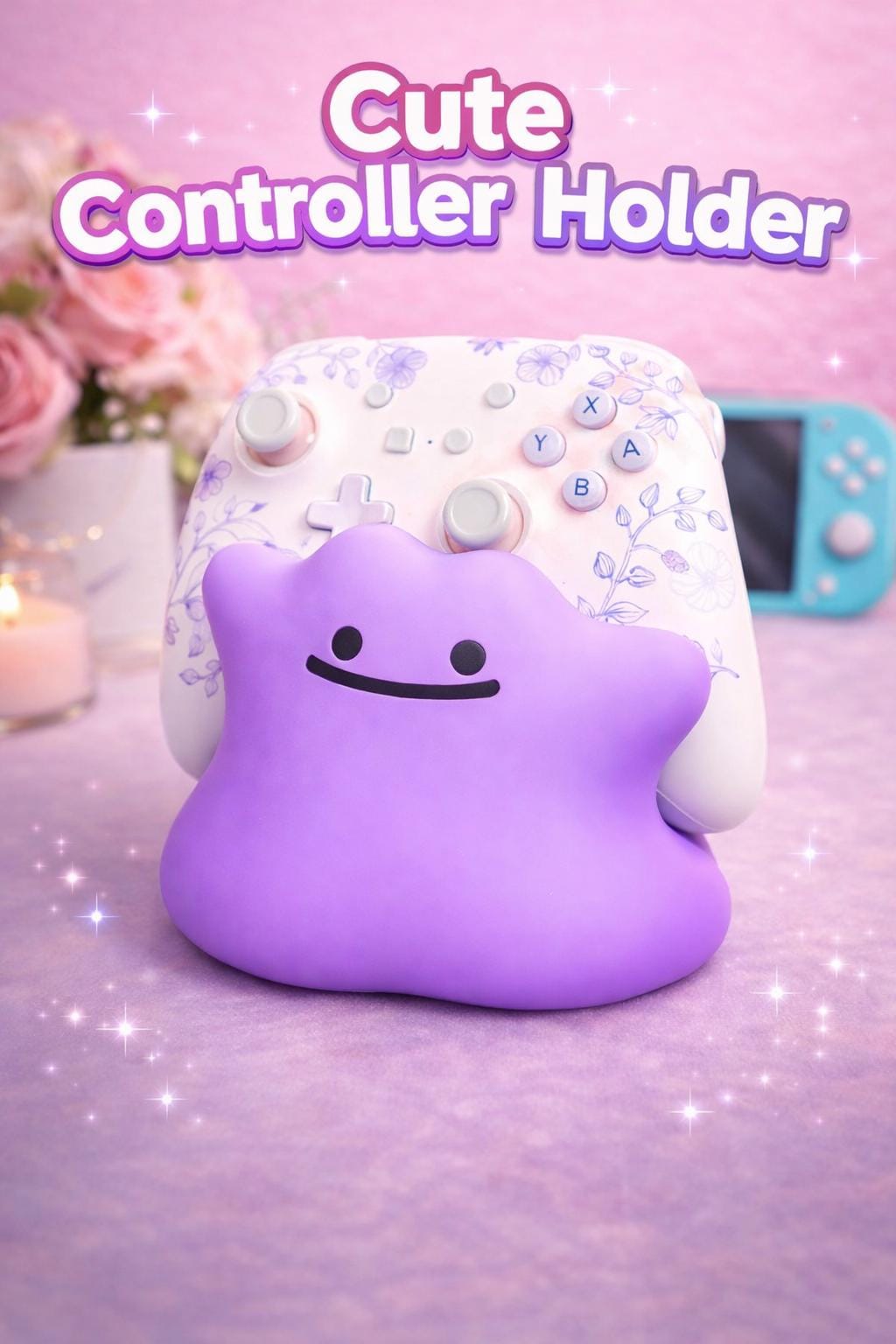 Ditto Controller Holder – 3D Printed Gaming Accessory (Fan-Inspired)