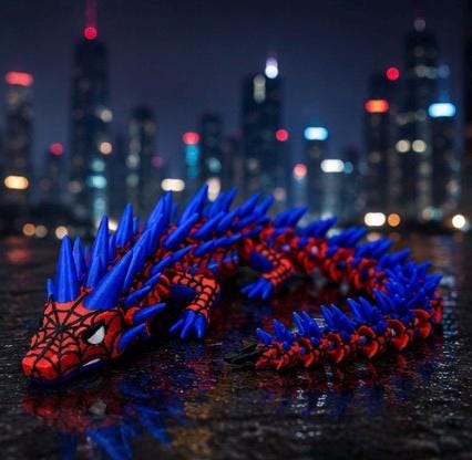 Spider-Inspired Flexi Dragon | Articulated 3D Printed Dragon