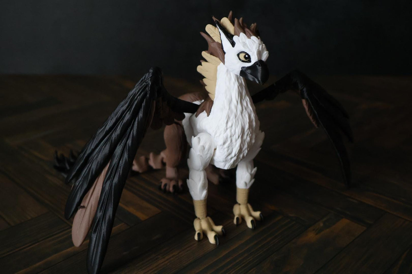 Griffin Figurine | Flexible Gryphon Mythical Creature Toy | Fantasy Desk Pet