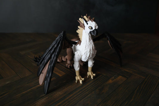 Griffin Figurine | Flexible Gryphon Mythical Creature Toy | Fantasy Desk Pet