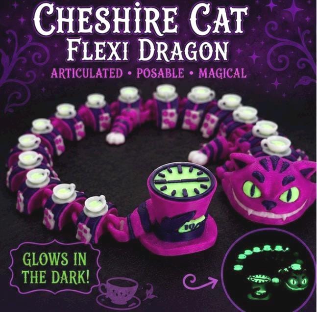 Cheshire Cat-inspired dragon