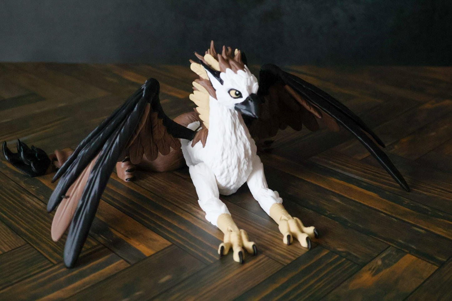 Griffin Figurine | Flexible Gryphon Mythical Creature Toy | Fantasy Desk Pet