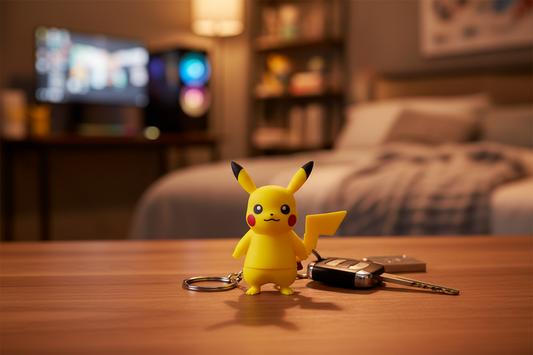 Pikachu Keychain, 2-Inch Anime Character Accessory